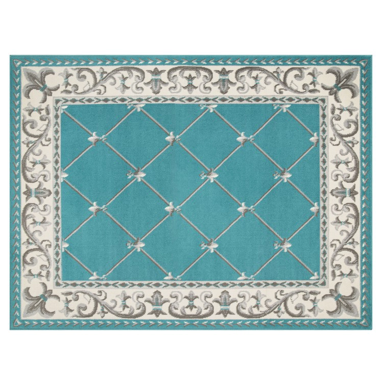 ALFOMBRA MODALFO KASHAN KING CONTEMPORÁNEA MODERNA 503 AZUL 200 X 290 CM - 1