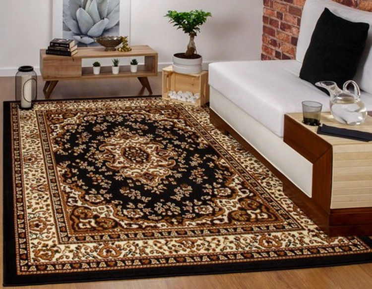ALFOMBRA MODALFO KASHAN KING CONTEMPORÁNEA MODERNA 504 NEGRA 245 X 305 CM - 4