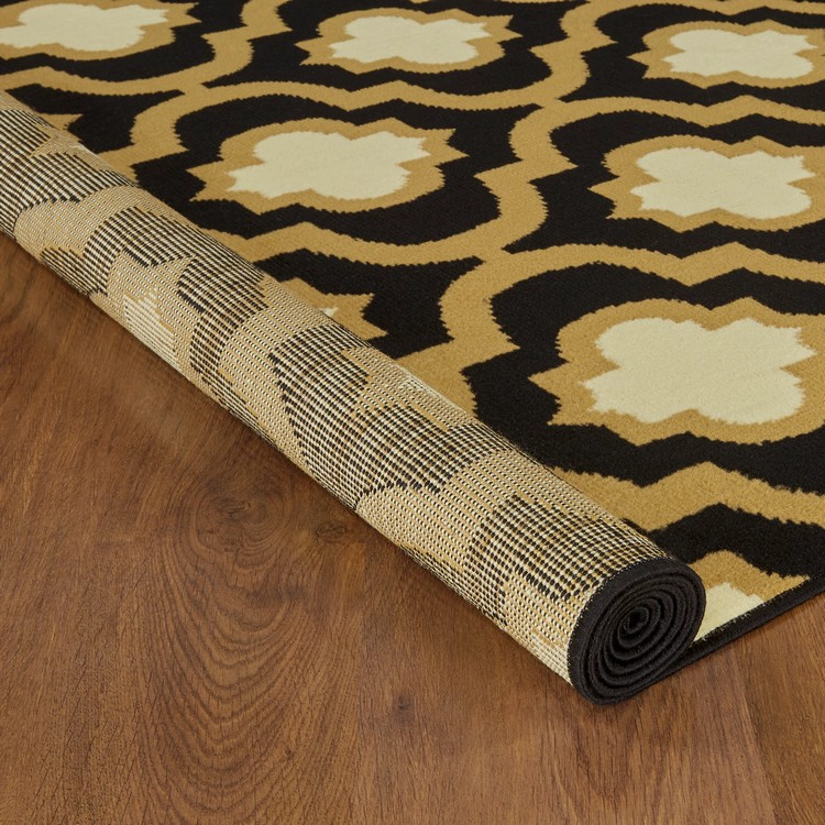 ALFOMBRA MODALFO KASHAN KING CONTEMPORÁNEA MODERNA 505 NEGRA 153 X 213 CM - 2
