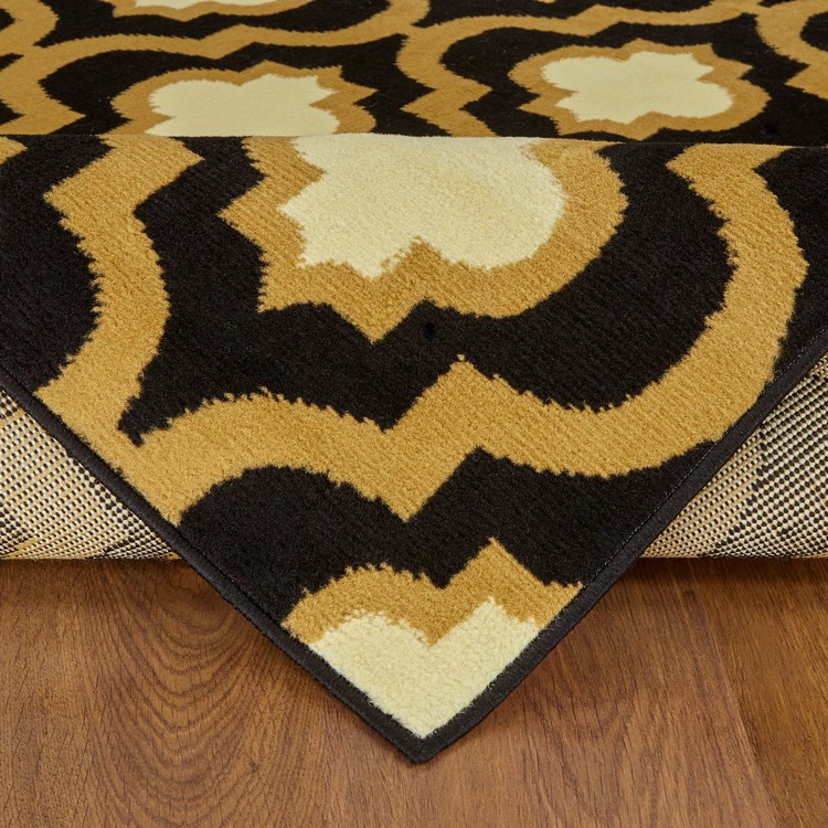 ALFOMBRA MODALFO KASHAN KING CONTEMPORÁNEA MODERNA 505 NEGRA 153 X 213 CM - 3
