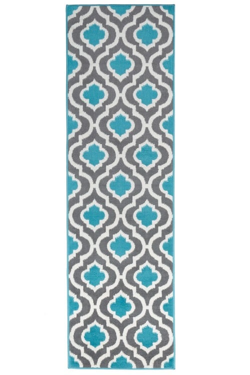 ALFOMBRA KASHAN KING505 PASILLO AZUL 60X213CM - 1