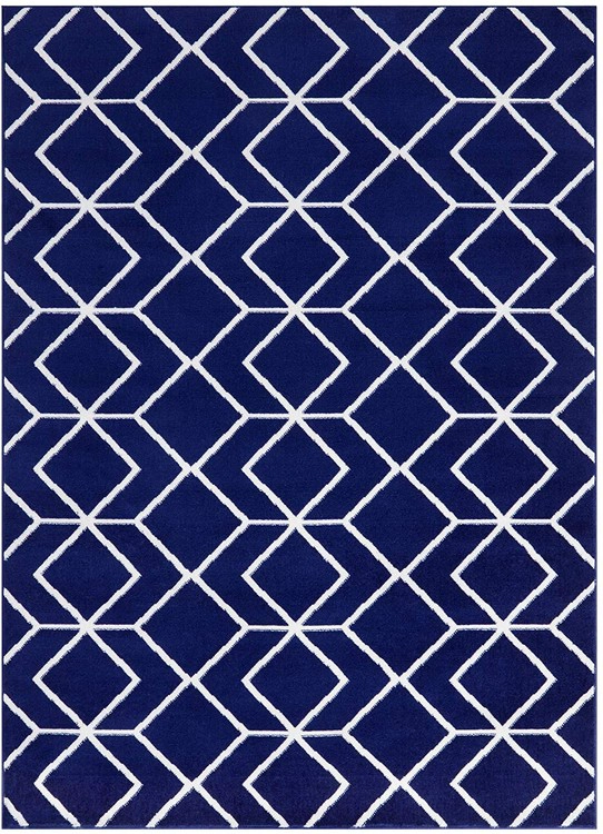 ALFOMBRA MODALFO KASHAN KING CONTEMPORÁNEA MODERNA 507 AZUL MARINA 153 X 213 CM - 1