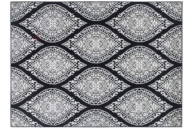 ALFOMBRA MODALFO KASHAN KING CONTEMPORÁNEA MODERNA 512 NEGRA 153 X 213 CM - 1