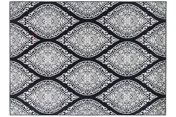 ALFOMBRA MODALFO KASHAN KING CONTEMPORÁNEA MODERNA 512 NEGRA 245 X 305 CM - 1