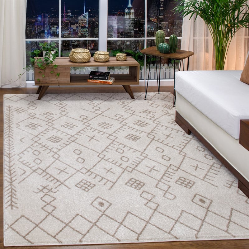 ALFOMBRAS MODALFO FLORIDA CONTEMPORÁNEA MODERNA MODA 2700 BEIGE 244 X 305 CM - 2
