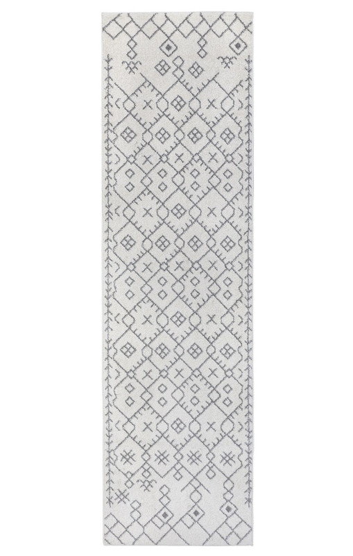 ALFOMBRAS MODALFO FLORIDA CONTEMPORÁNEA MODERNA MODA PASILLO 2700BLANCO 70 X 230 CM - 1