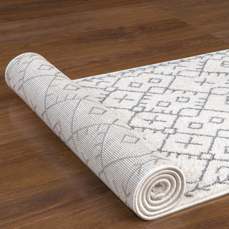 ALFOMBRAS MODALFO FLORIDA CONTEMPORÁNEA MODERNA MODA PASILLO 2700BLANCO 70 X 230 CM - 3