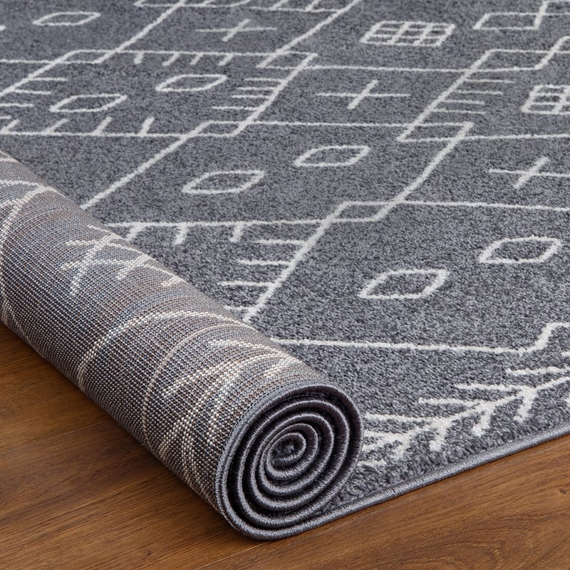 ALFOMBRAS MODALFO FLORIDA CONTEMPORÁNEA MODERNA MODA 2700 GRIS 200 X 290 CM - 3