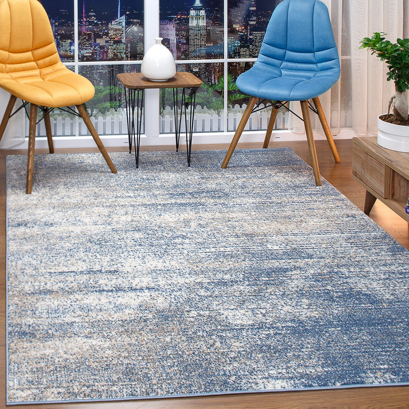 ALFOMBRA MODALFO FLORIDA CONTEMPORÁNEA MODERNA 34 AZUL 244 X 305 CM - 2