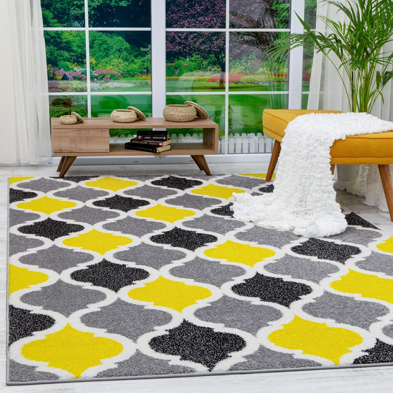 ALFOMBRA MODALFO FLORIDA CONTEMPORÁNEA MODERNA 79 AMARILLA 200 X 290 CM - 4