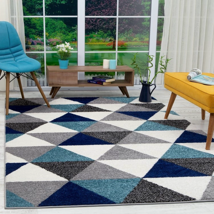 ALFOMBRA MODALFO FLORIDA CONTEMPORÁNEA MODERNA 80 TURQUESA 244 X 305 CM - 4