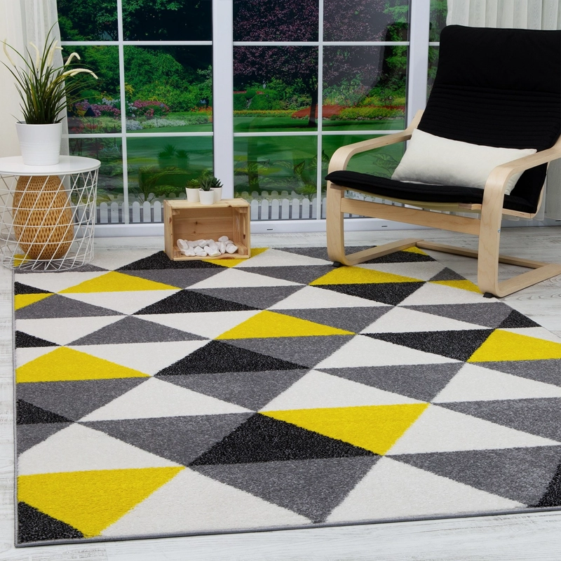 ALFOMBRA MODALFO FLORIDA CONTEMPORÁNEA MODERNA 80 AMARILLA 244 X 305 CM - 4