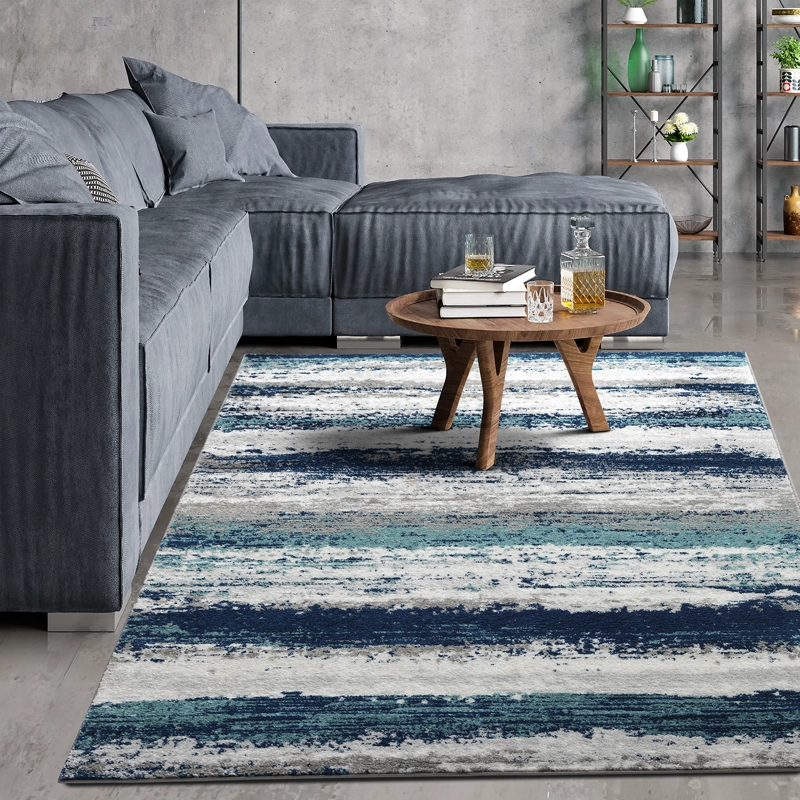 ALFOMBRA MODALFO FLORIDA CONTEMPORÁNEA MODERNA AZUL 200 X 290 CM - 2