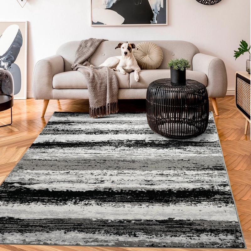 ALFOMBRA MODALFO FLORIDA CONTEMPORÁNEA MODERNA GRIS 160 X 210 CM - 2