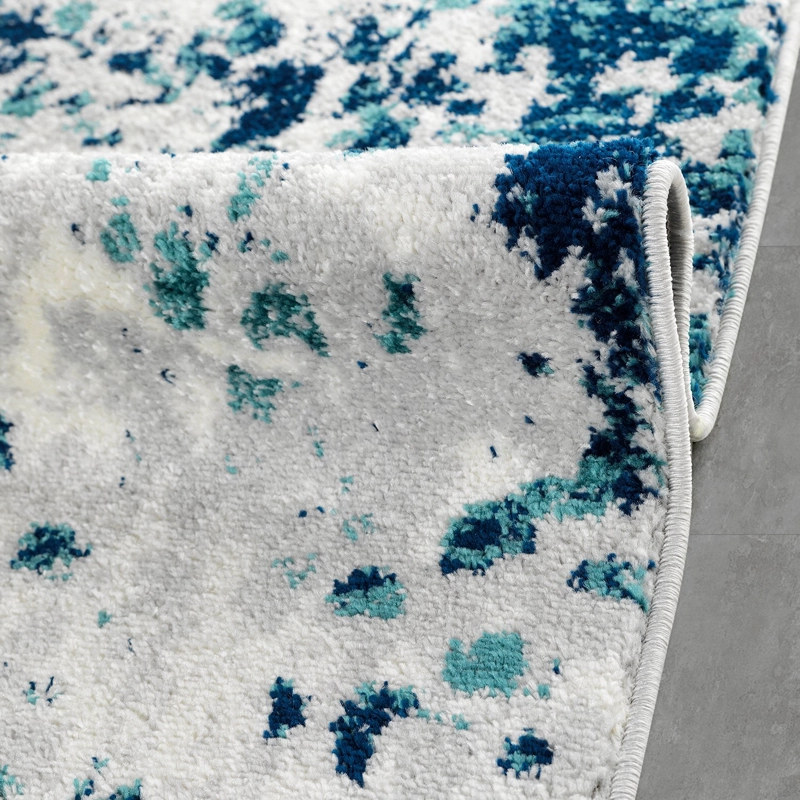 ALFOMBRA MODALFO FLORIDA CONTEMPORÁNEA MODERNA AZUL 120 X 180 CM - 3