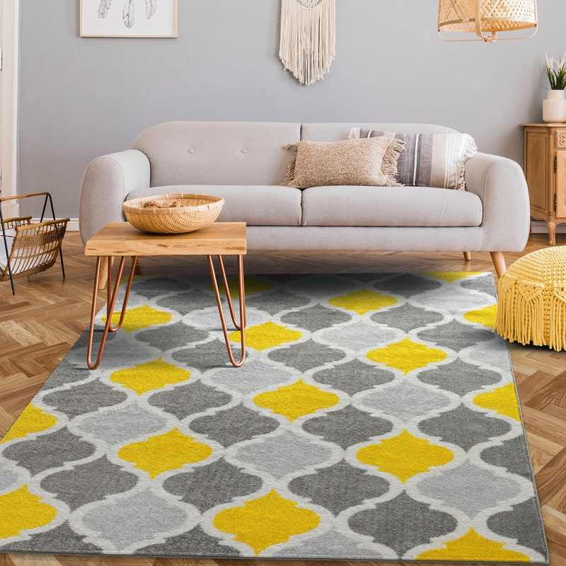 ALFOMBRA MODALFO FLORIDA CONTEMPORÁNEA MODERNA AMARILLA 160 X 210 CM - 2