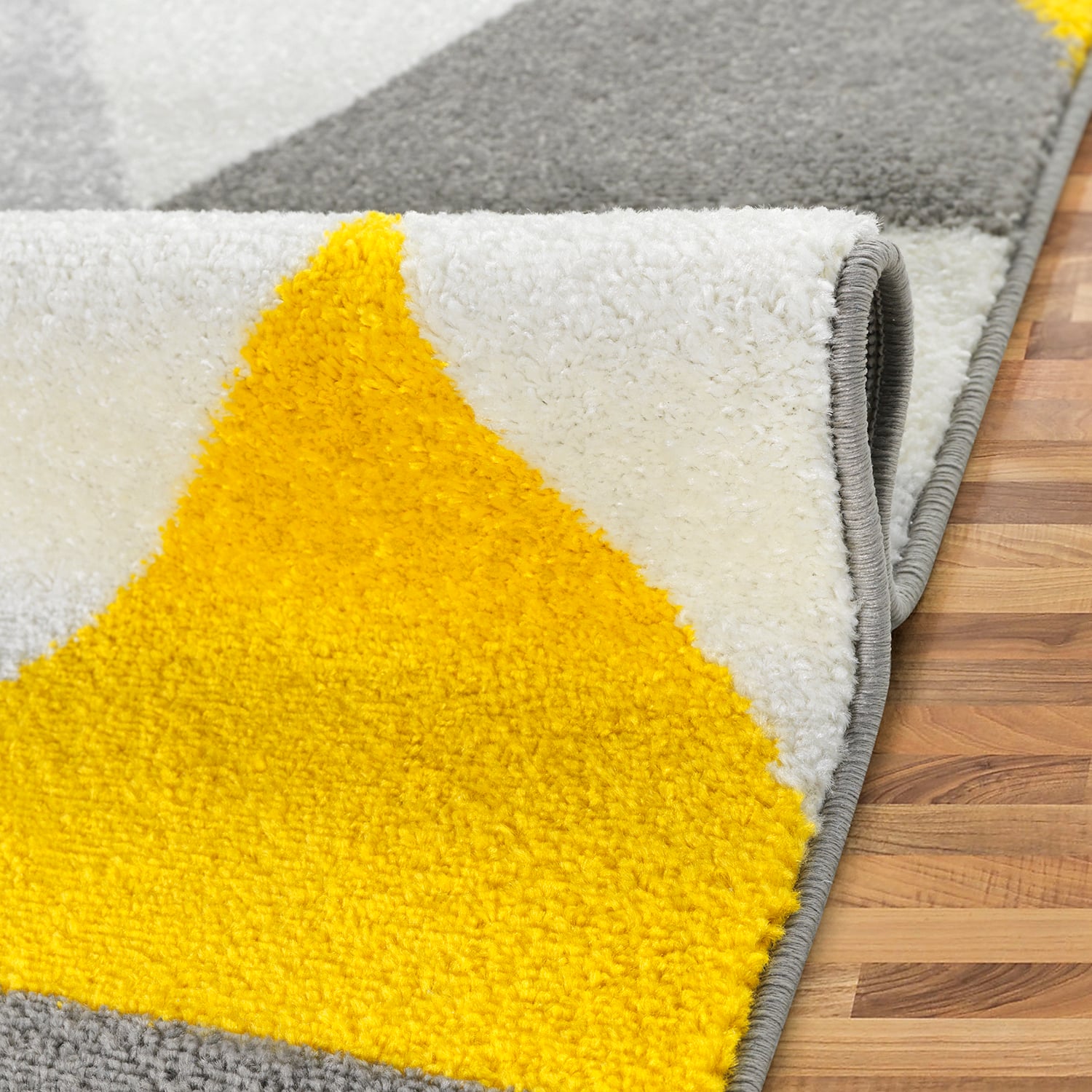 ALFOMBRA MODALFO FLORIDA CONTEMPORÁNEA MODERNA AMARILLA 160 X 210 CM - 3