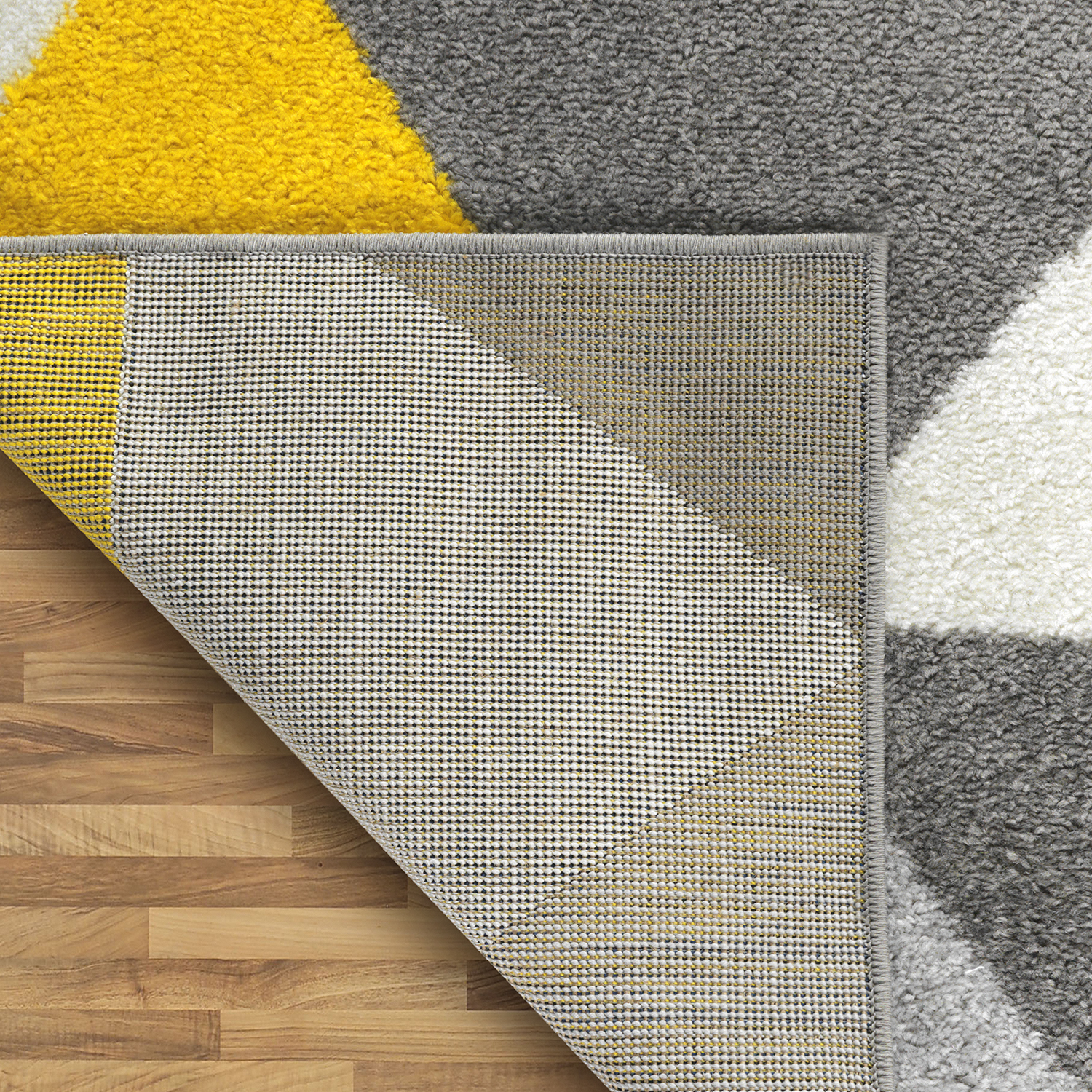 ALFOMBRA MODALFO FLORIDA CONTEMPORÁNEA MODERNA AMARILLA 160 X 210 CM - 4