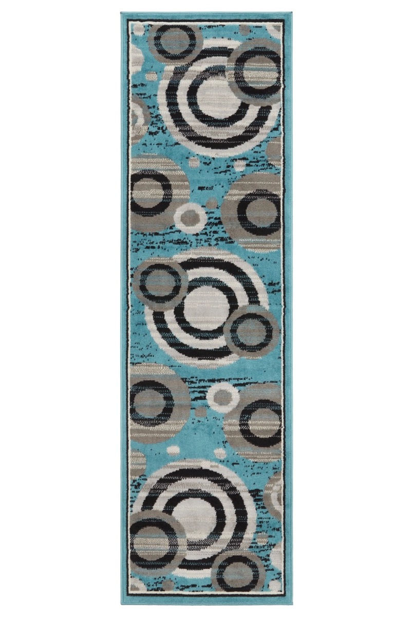 ALFOMBRA PASILLO KASHAN KING AZUL 66 CM X 430 CM - 1