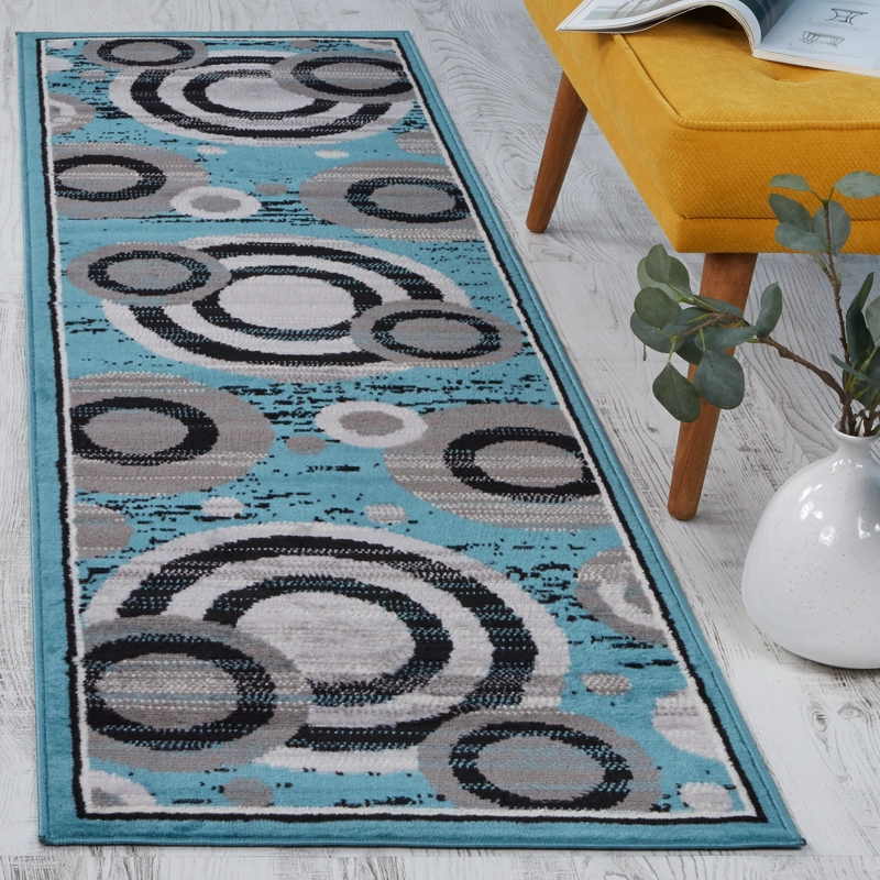 ALFOMBRA PASILLO KASHAN KING AZUL 66 CM X 430 CM - 2