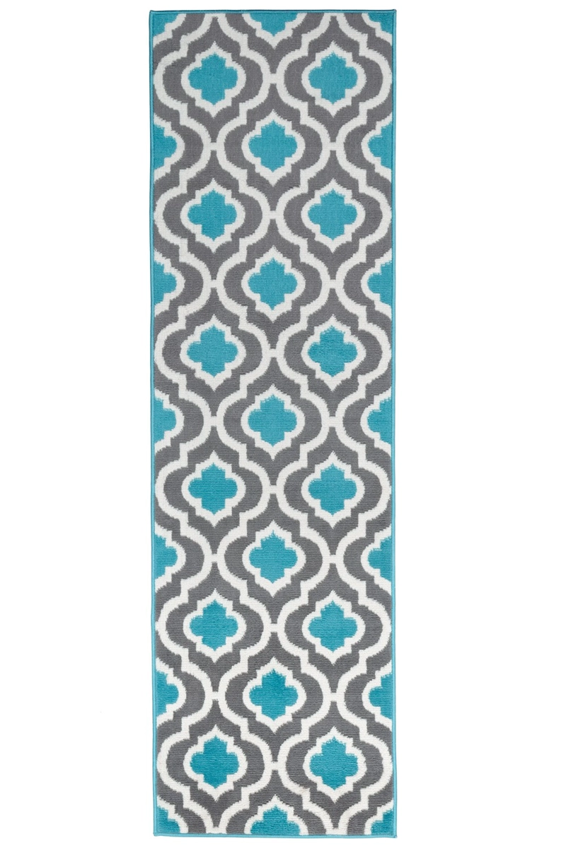 ALFOMBRA PASILLO KASHAN KING AZUL 66 CM X 430 CM - 1