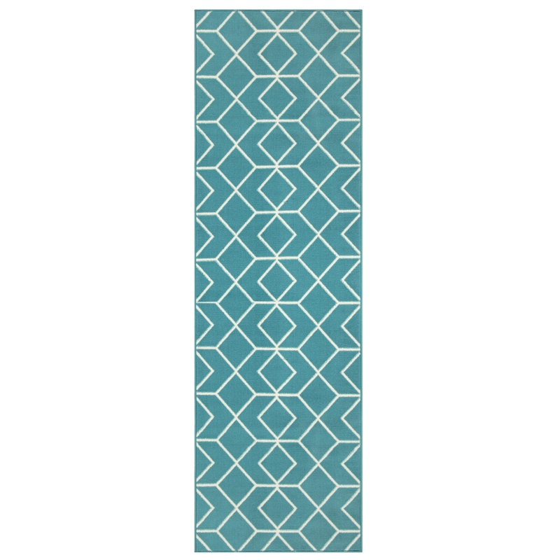 ALFOMBRA PASILLO KASHAN KING AZUL 66 CM X 430 CM - 1