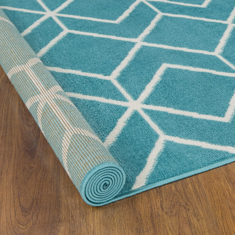 ALFOMBRA PASILLO KASHAN KING AZUL 66 CM X 430 CM - 3
