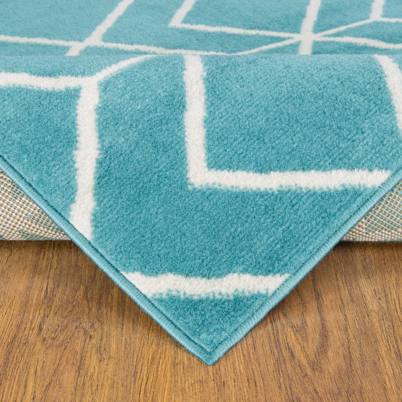 ALFOMBRA PASILLO KASHAN KING AZUL 66 CM X 430 CM - 4