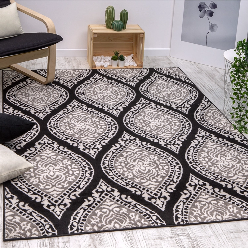 ALFOMBRA KASHAN KING NEGRA 123 CM X 185 CM - 2