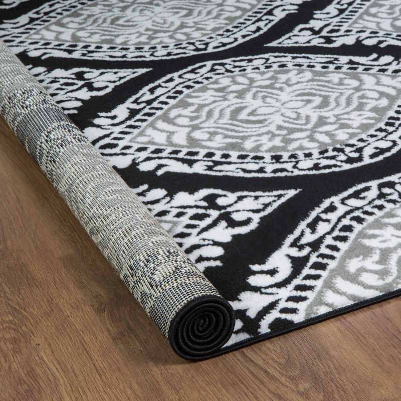 ALFOMBRA KASHAN KING NEGRA 123 CM X 185 CM - 3