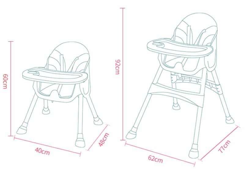SILLA COMER BABYMINE SDCR ROSA - 2