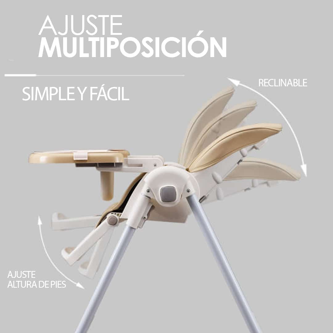 SILLA DE COMER PARA BEBÉ TODO EN 1 ROSADA BABYMINE - 3