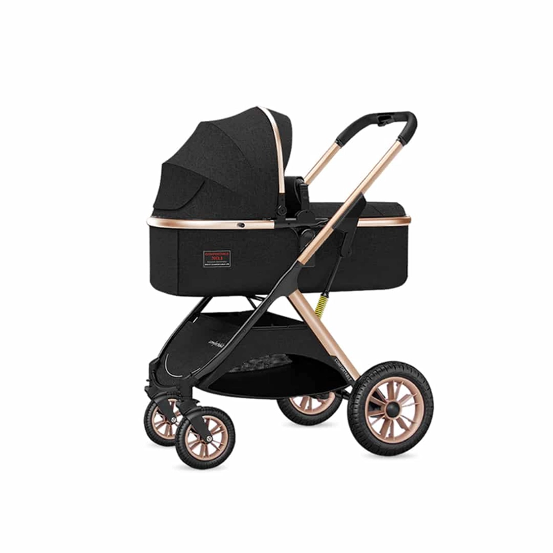 COCHE CUNA BABYMINE COMFORTABLE MOISÉS COMPACTO MULTIPOSICIONES NEGRO - 1