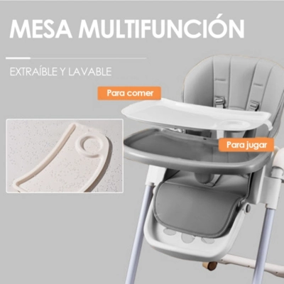 SILLA COMER BABYMINE PLEGABLE EVOLUTION MOTIVO ROSA - 6