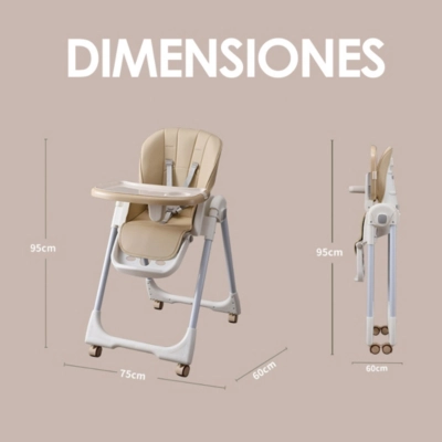 SILLA COMER BABYMINE PLEGABLE EVOLUTION MOTIVO ROSA - 7