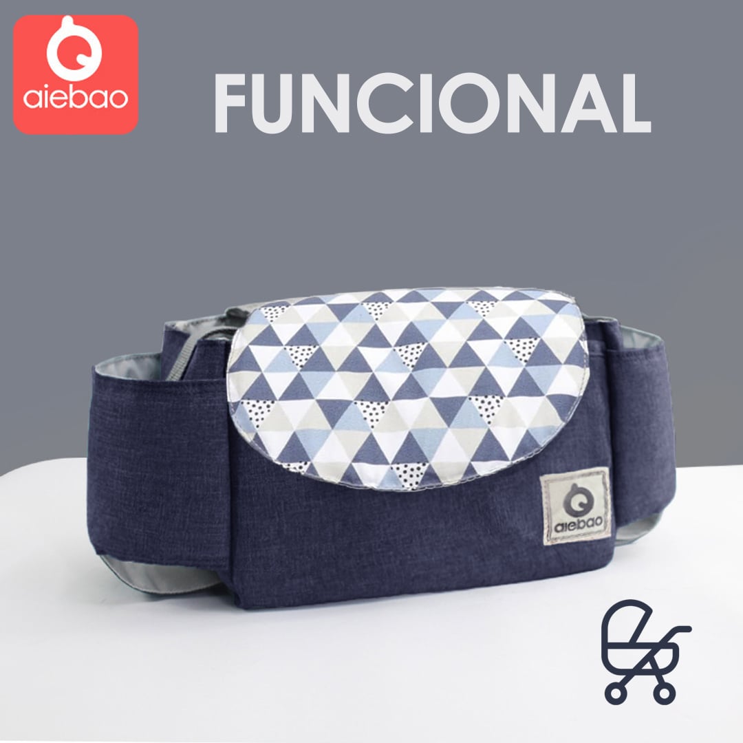 BOLSO BABYMINE AIEBAO MATERNAL COLGANTE COCHE BEBÉ AZUL - 7