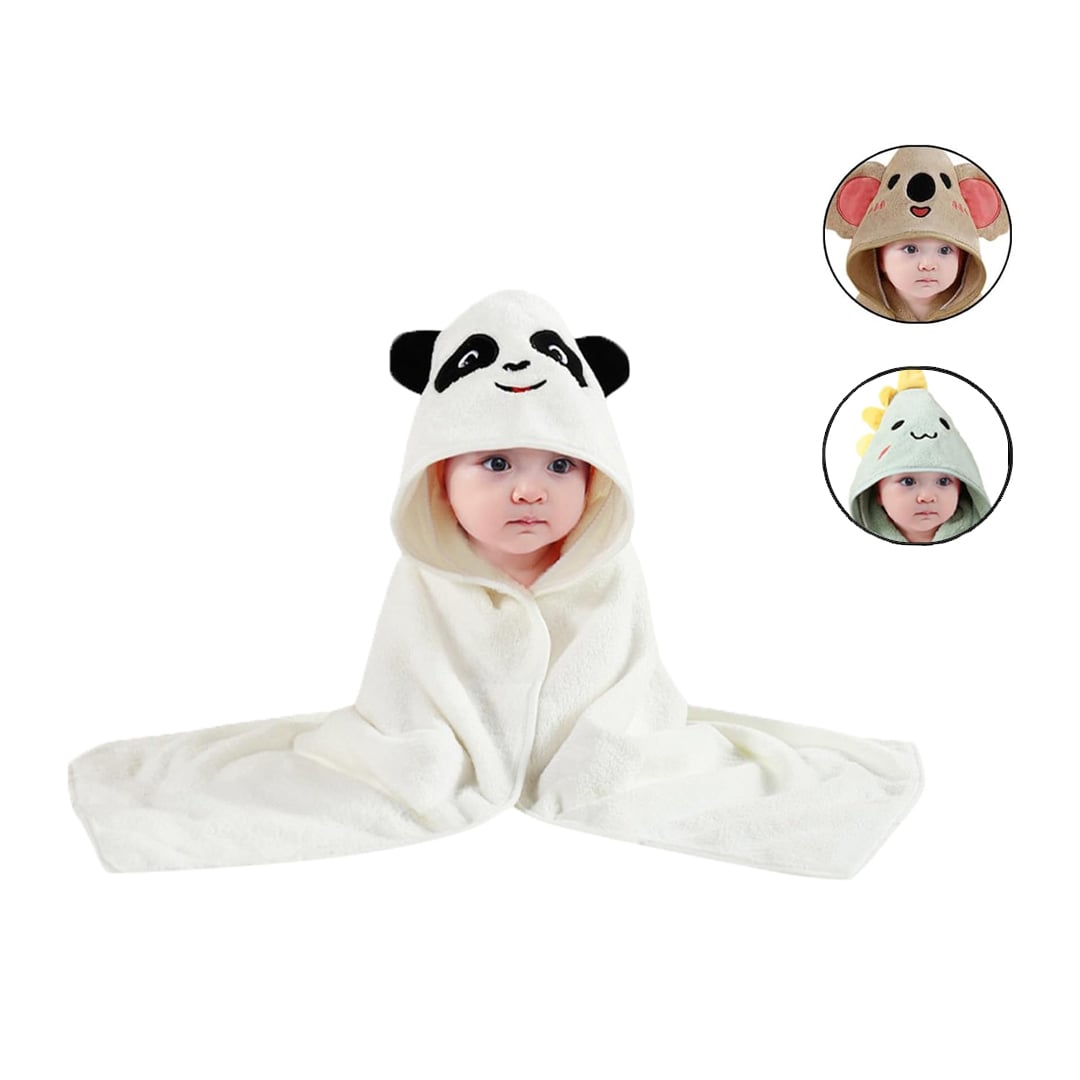 TOALLA BABYMINE DINOSAURIO PARA BEBÉ CON CAPUCHA - 1