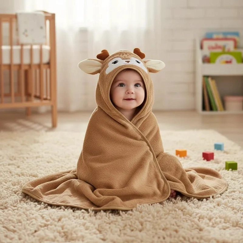 TOALLA BABYMINE DINOSAURIO PARA BEBÉ CON CAPUCHA - 4