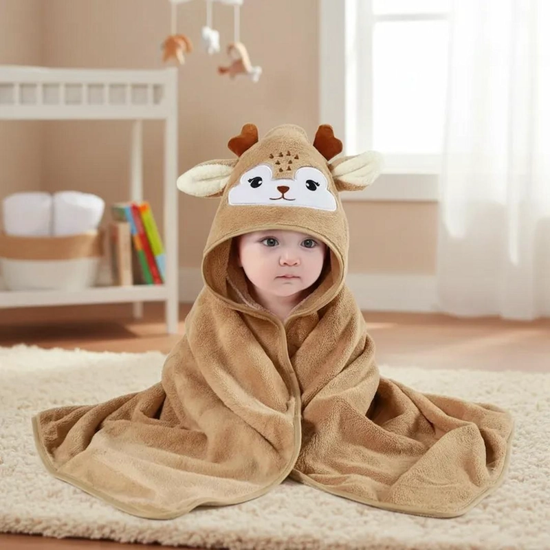 TOALLA BABYMINE DINOSAURIO PARA BEBÉ CON CAPUCHA - 6