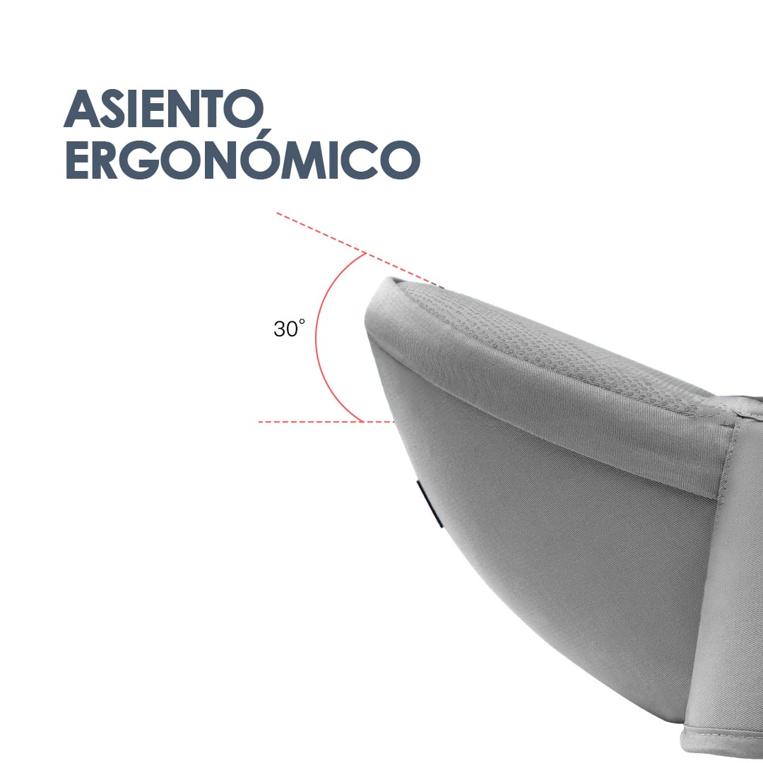 PORTABEBÉ BABYMINE ERGONÓMICO ASIENTO MULTIFUNCIONAL 6 EN 1 GRIS - 4