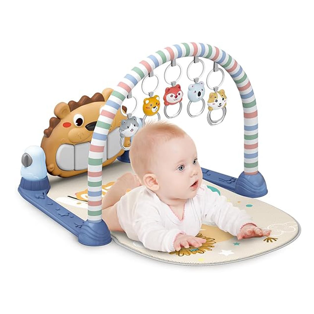 GIMNASIO PEDAL PIANO LEÓN AZUL - BABYMINE - 1
