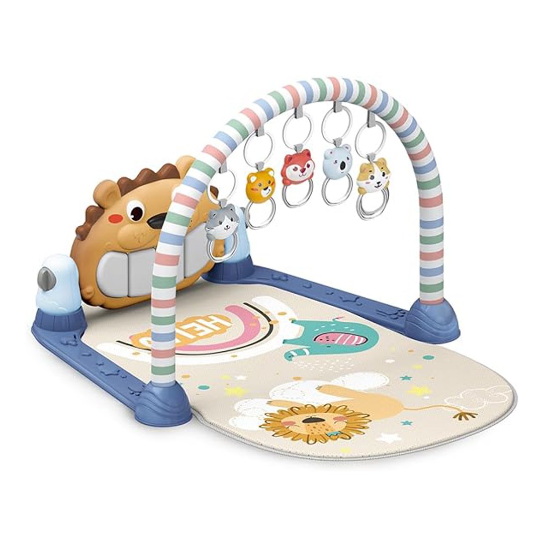 GIMNASIO PEDAL PIANO LEÓN AZUL - BABYMINE - 4