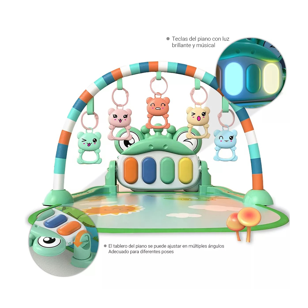 GIMNASIO BABYMINE PEDAL PIANO DINOSAURIO VERDE - 3