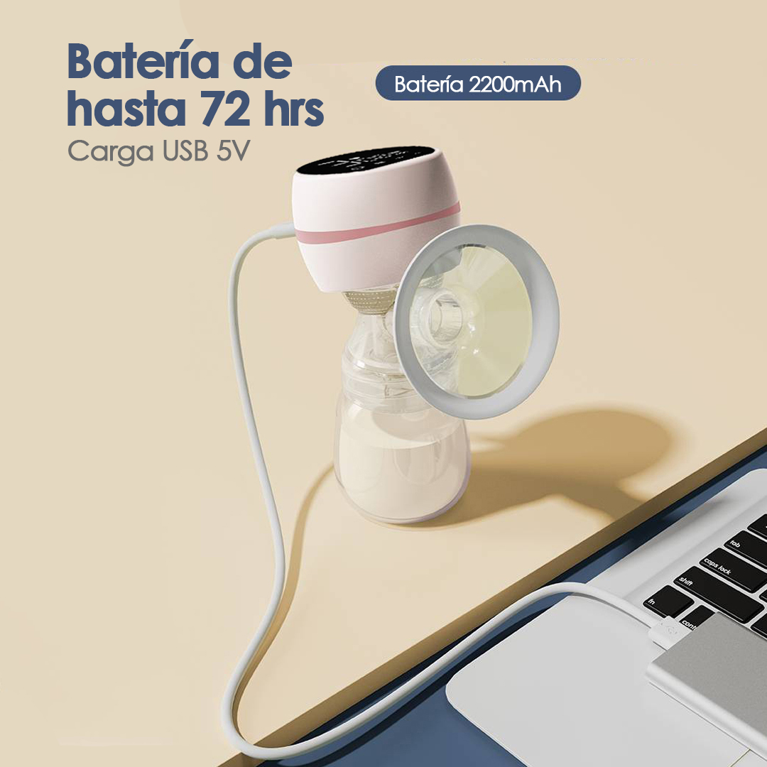 EXTRACTOR DE LECHE BABYMINE AUTOMÁTICO BATERÍA ROSADO - 3