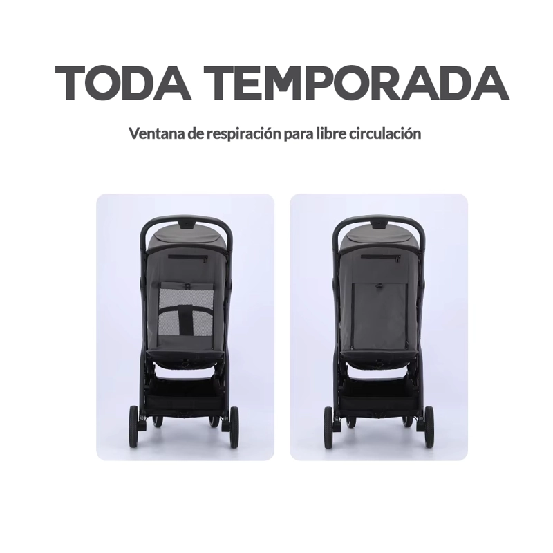 COCHE DE PASEO PLEGADO AUTOMÁTICO S1 NEGRO - 4