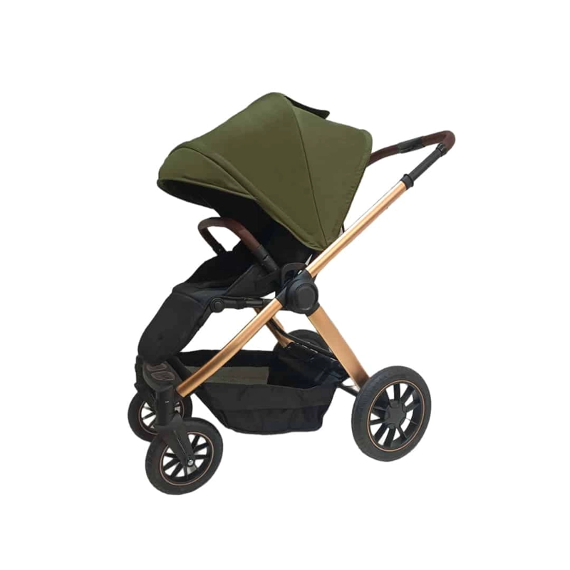 COCHE DE BEBÉ ASIENTO REVERSIBLE VERDE GOLD BABYMINE - 1