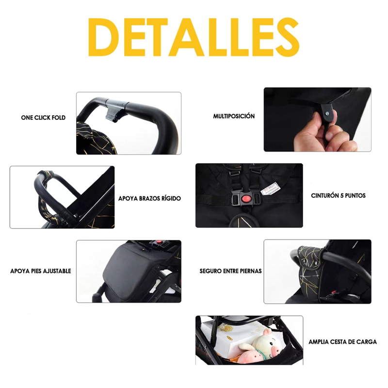 COCHE DE PASEO ULTRA COMPACTO VIEW - BABYMINE - 6