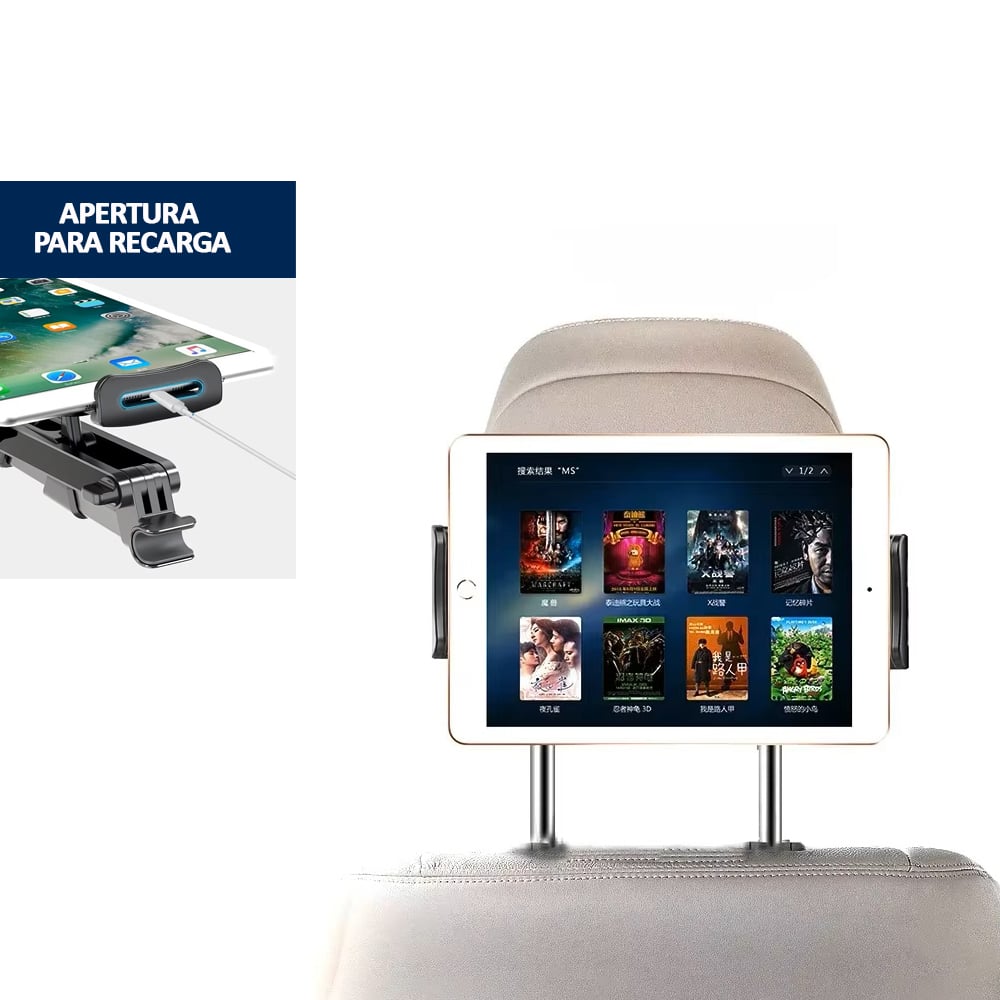 SOPORTE PARA TABLET Y TELE FONO EN AUTO – IDEAL PARA VIAJES CON NIÑOS - 3