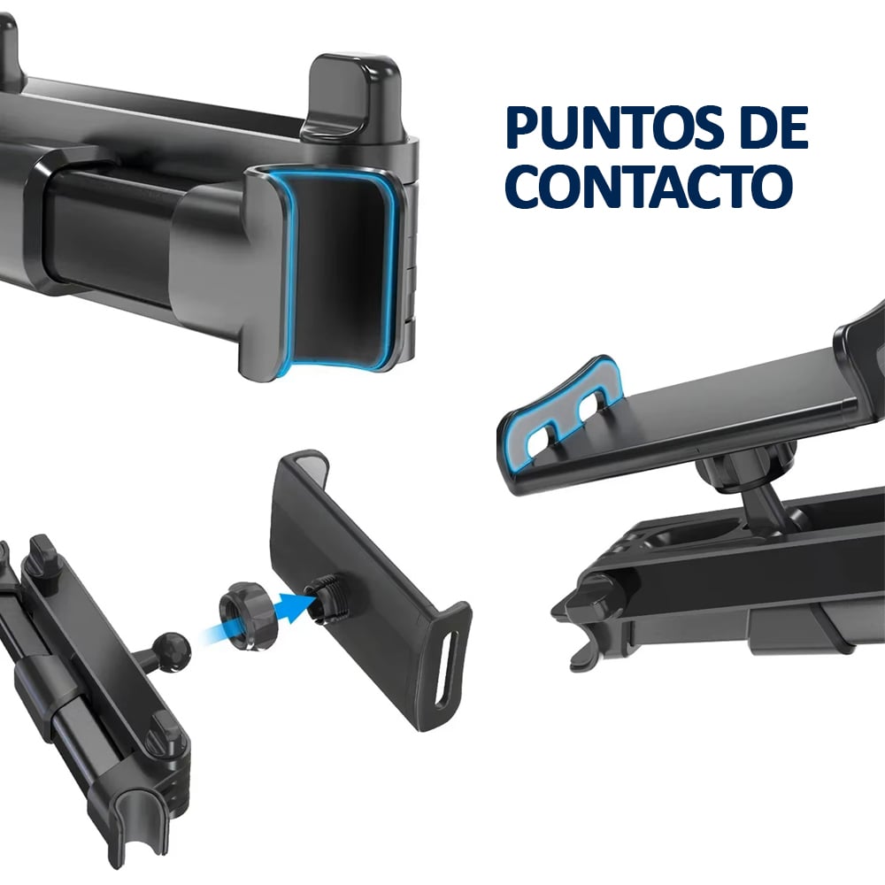 SOPORTE PARA TABLET Y TELE FONO EN AUTO – IDEAL PARA VIAJES CON NIÑOS - 5