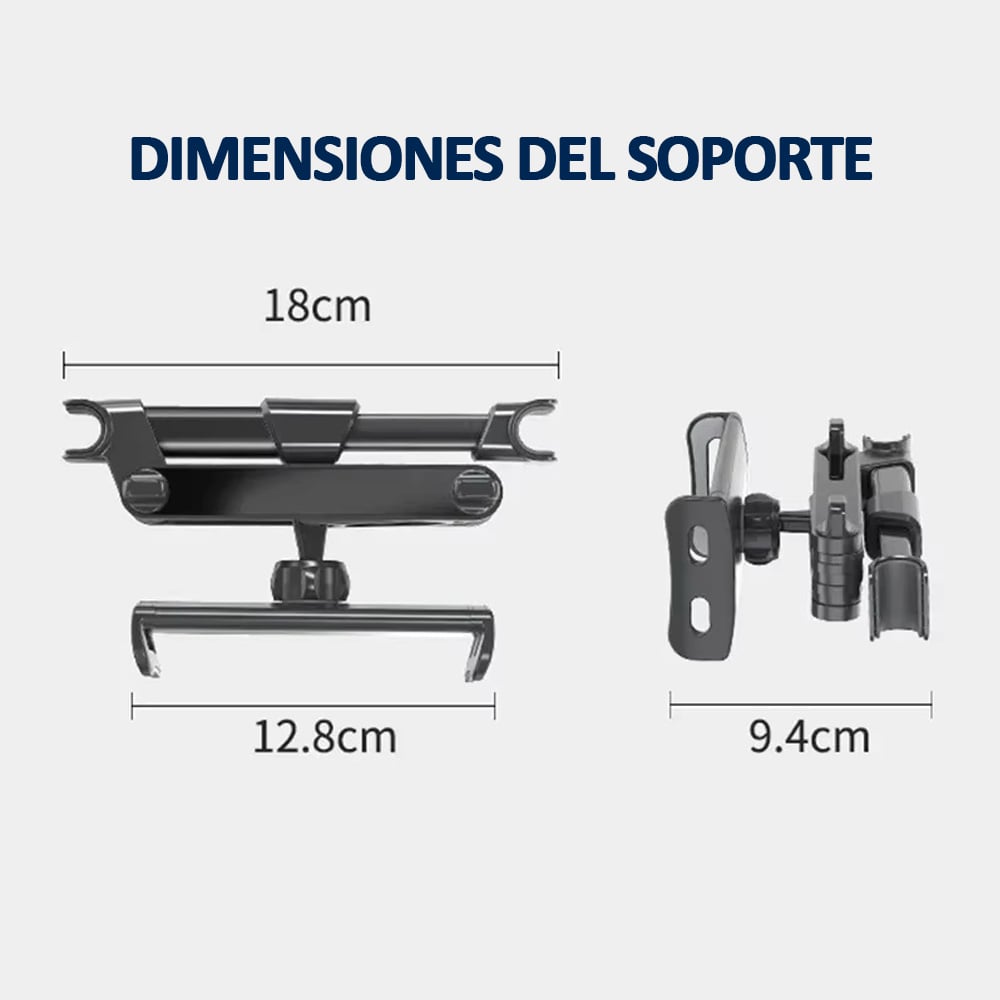 SOPORTE PARA TABLET Y TELE FONO EN AUTO – IDEAL PARA VIAJES CON NIÑOS - 8